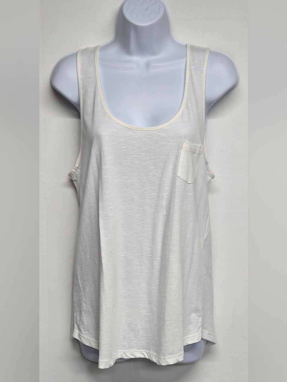 Style & Co M Bright White Racerback Tank Top Stretch Sporty